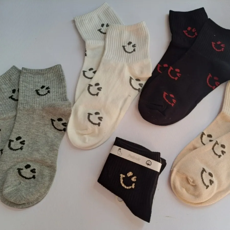 جوراب ساق کوتاه مدل لبخند