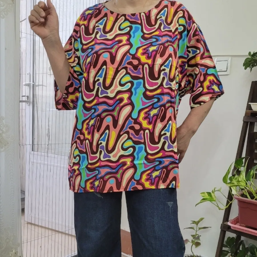 تیشرت نخی باکسی