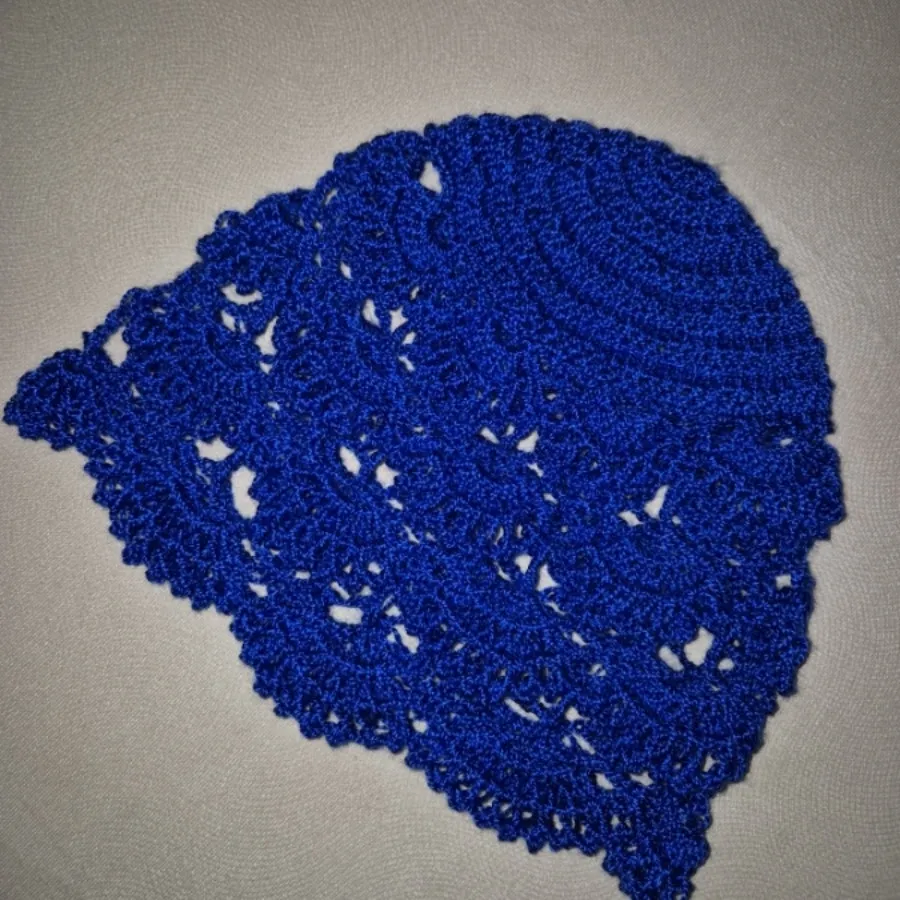 کلاه توری تابستانه آبی