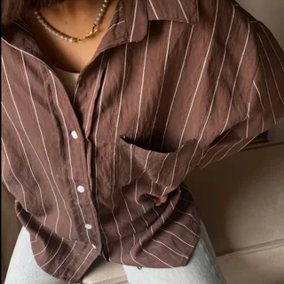 شومیز قهوه ای ktn