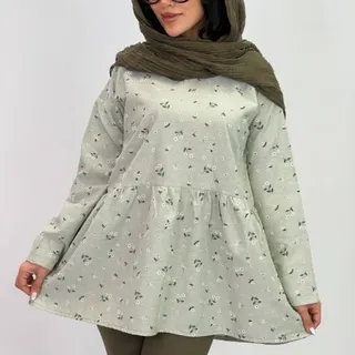 تونیک چین دار گل گلی