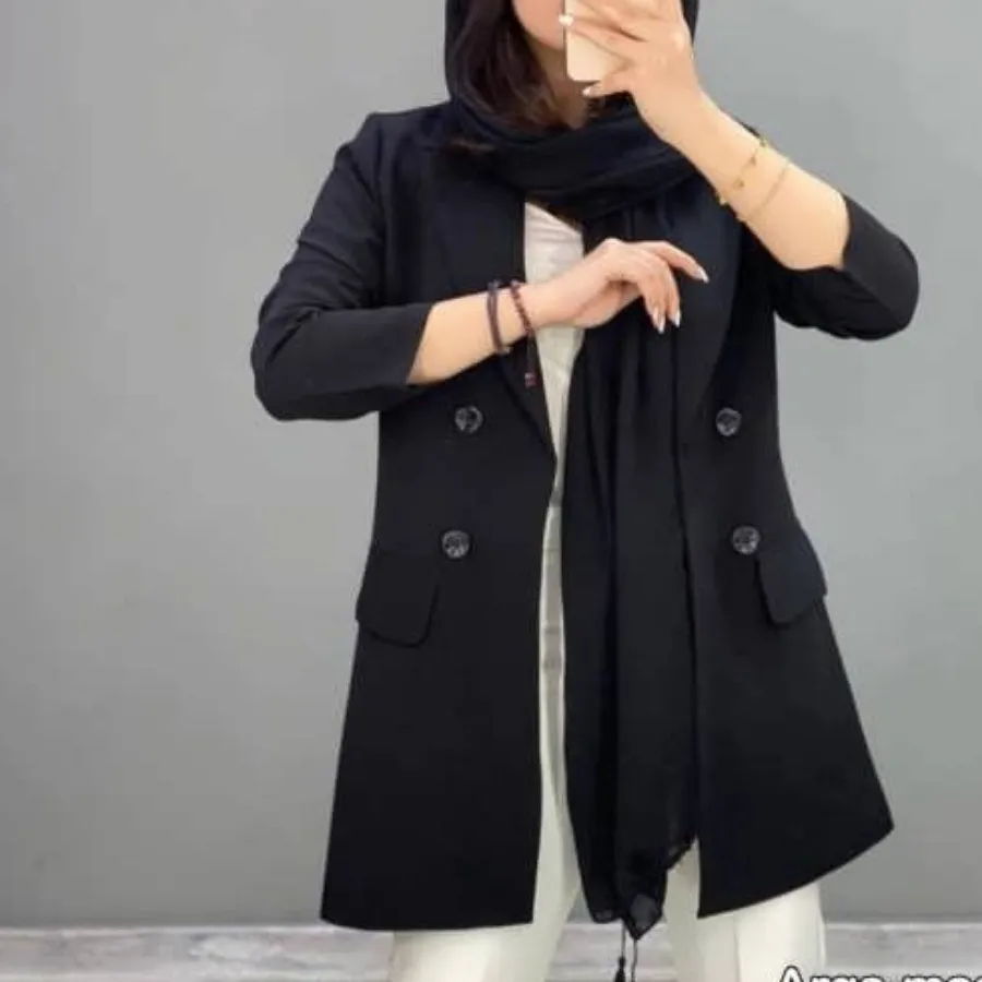 مانتو کتی مشکی فری تا44