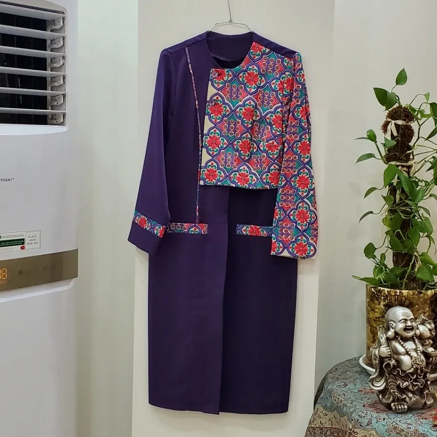 مانتو مزونی سوزن دوزی