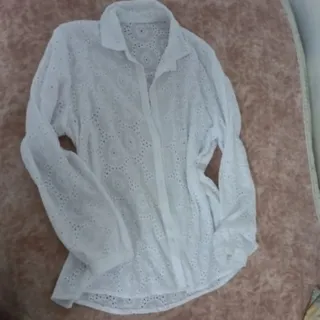 شومیز خامه دوزی سفید