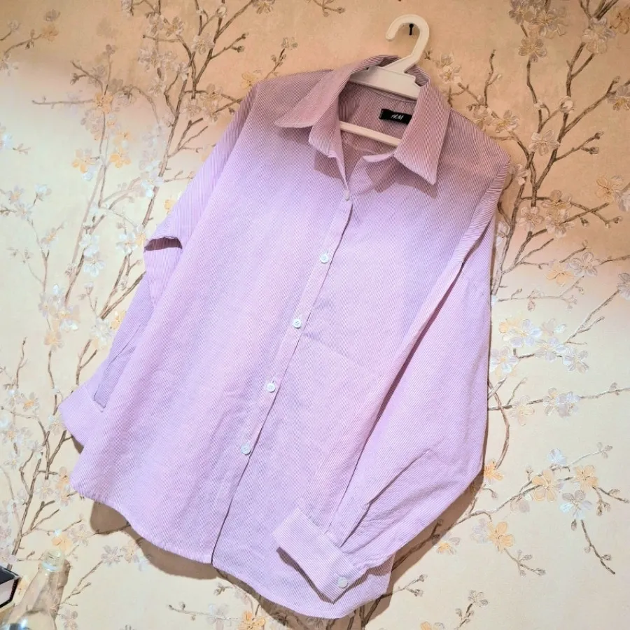 شومیز راه راه صورتی