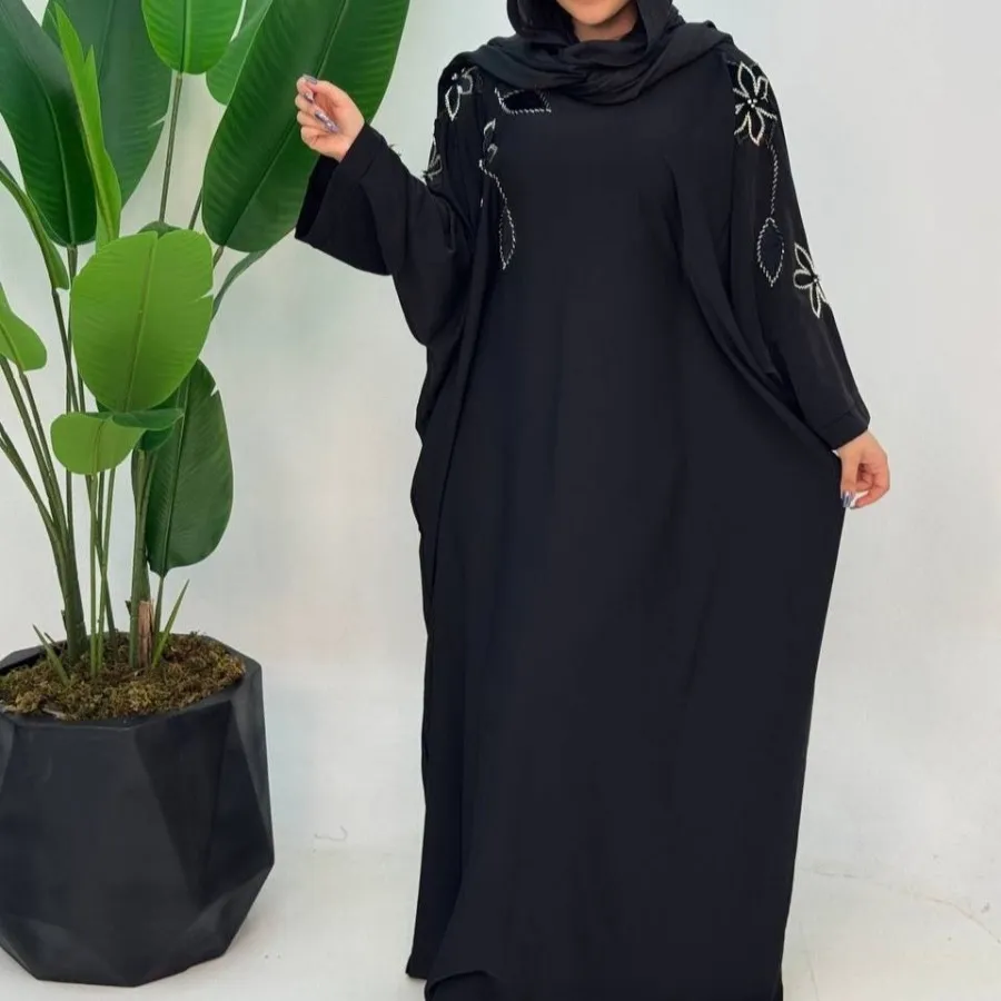 مانتو عبایی گل مخمل