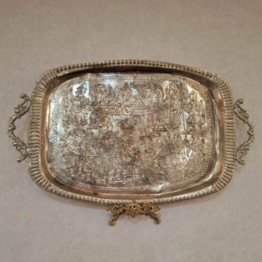 سینی قلمکاری مسی