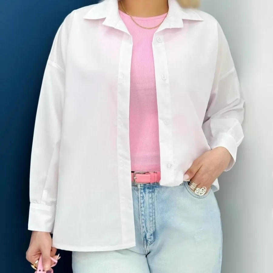 شومیز سفید ساده شیک