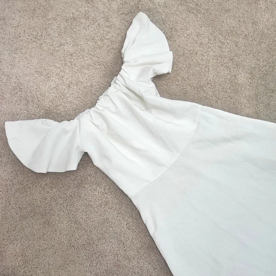 ماکسی سفید عروسکی بلند