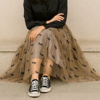 دامن دورو حریرگل مخملی