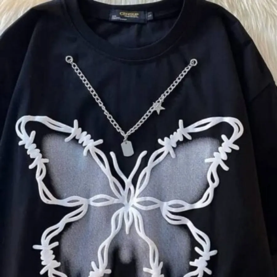 تیشرت لانگ نخ پروانه