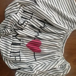 تیشرت کراپ کمرکش راه راه