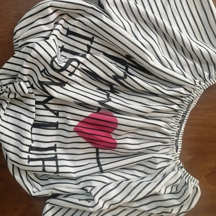 تیشرت کراپ کمرکش راه راه