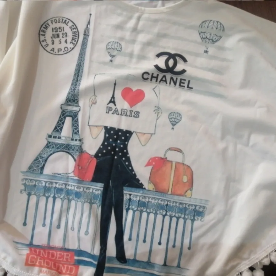 تیشرت دخترانه منگول دار