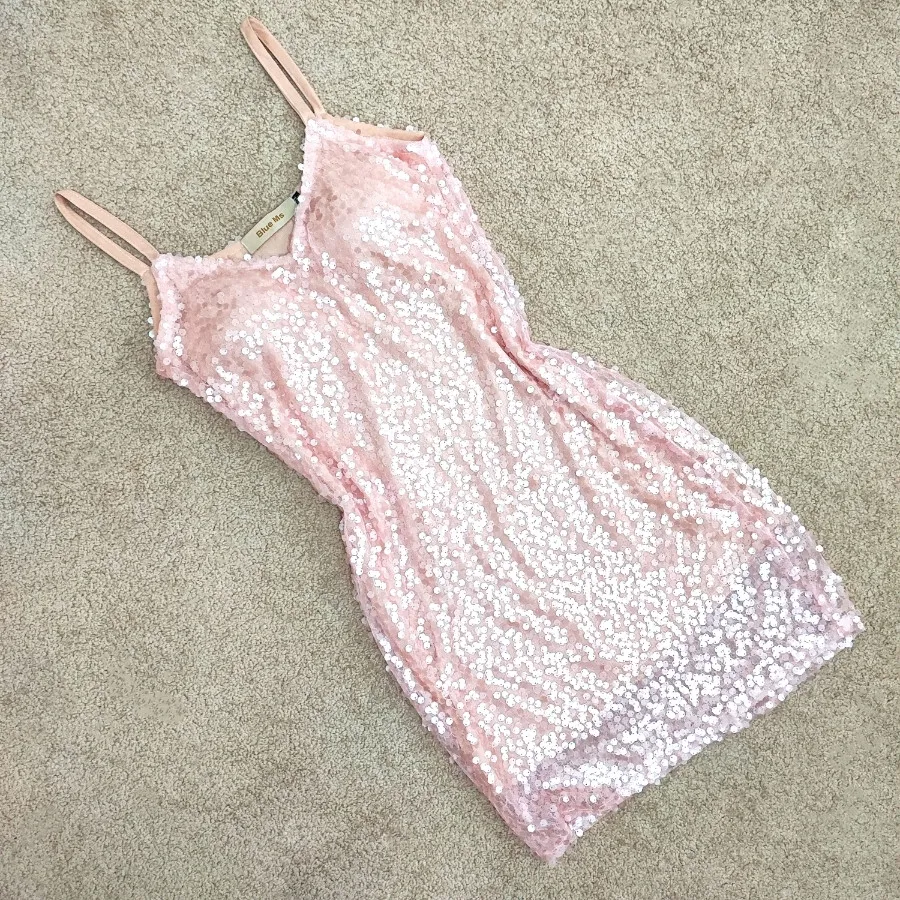 لباس مجلسی پولکی صورتی