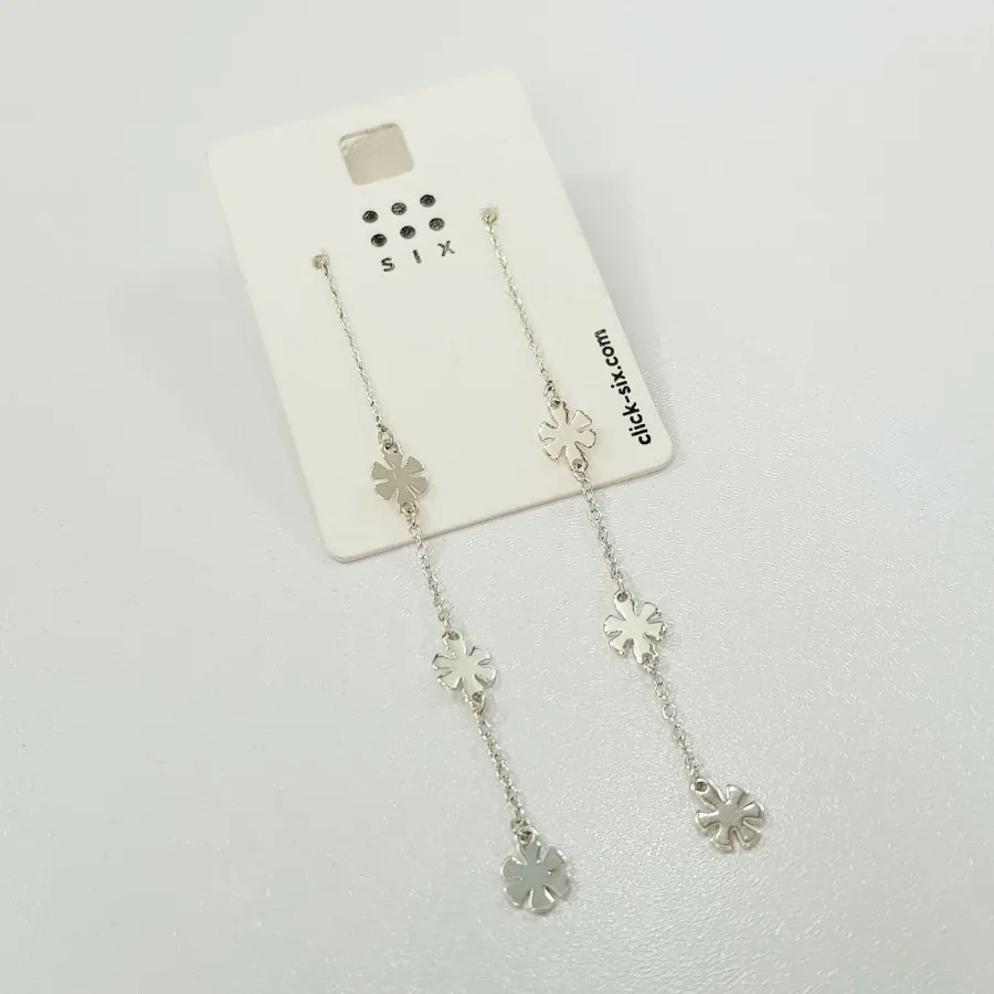 گوشواره بخیه ای نقره ای