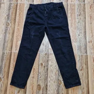 شلوار مام  فیت سیاه