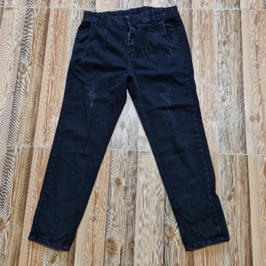 شلوار مام  فیت سیاه