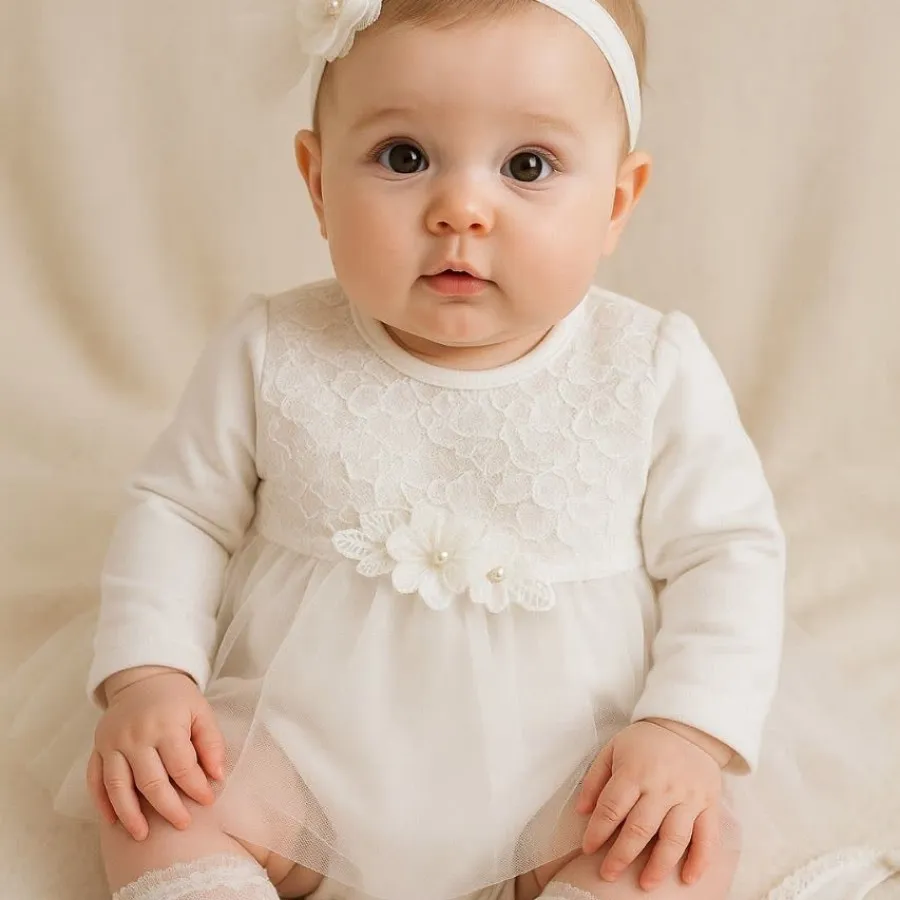 بادی آستین بلند دامن تور