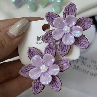 گوشواره حصیری آبنباتی