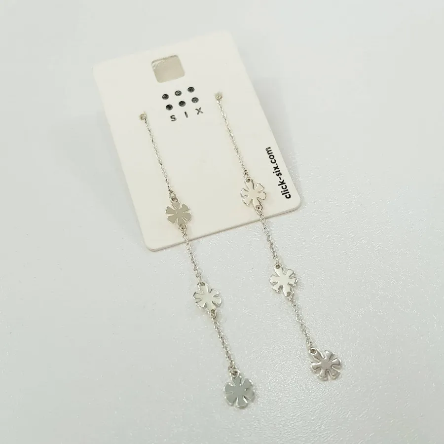 گوشواره بخیه ای طرح گل