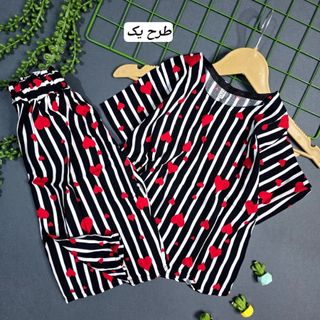 ست تیشرت شلوارک نخی