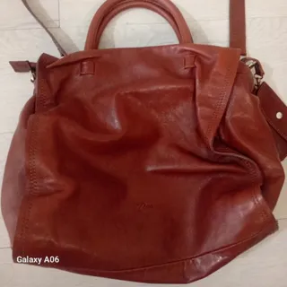 کیف چرم درسا عسلی