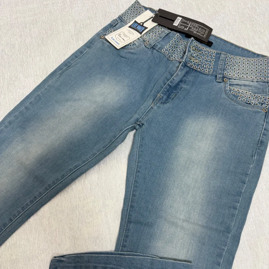 شلوار لی بوتکات نگین دار