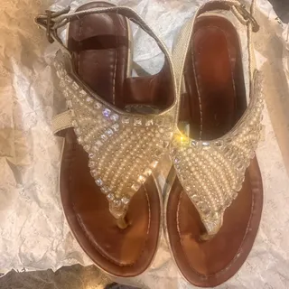 صندل ترک سفید صدفی فول نگ