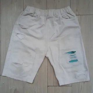 شلوارک سفید زاپ دار خارجی