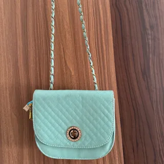 کیف بند بلند سبز آبی رنگ