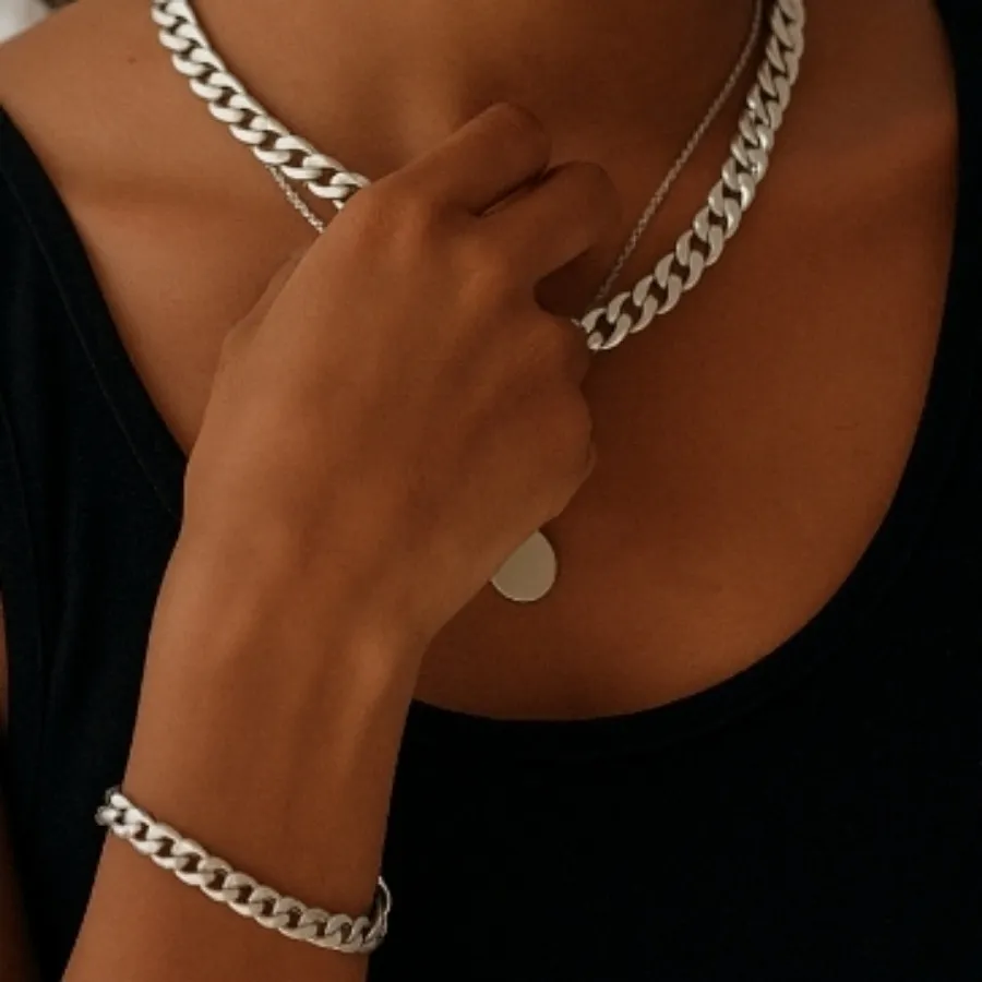 ست دستبند و گردنبند استیل