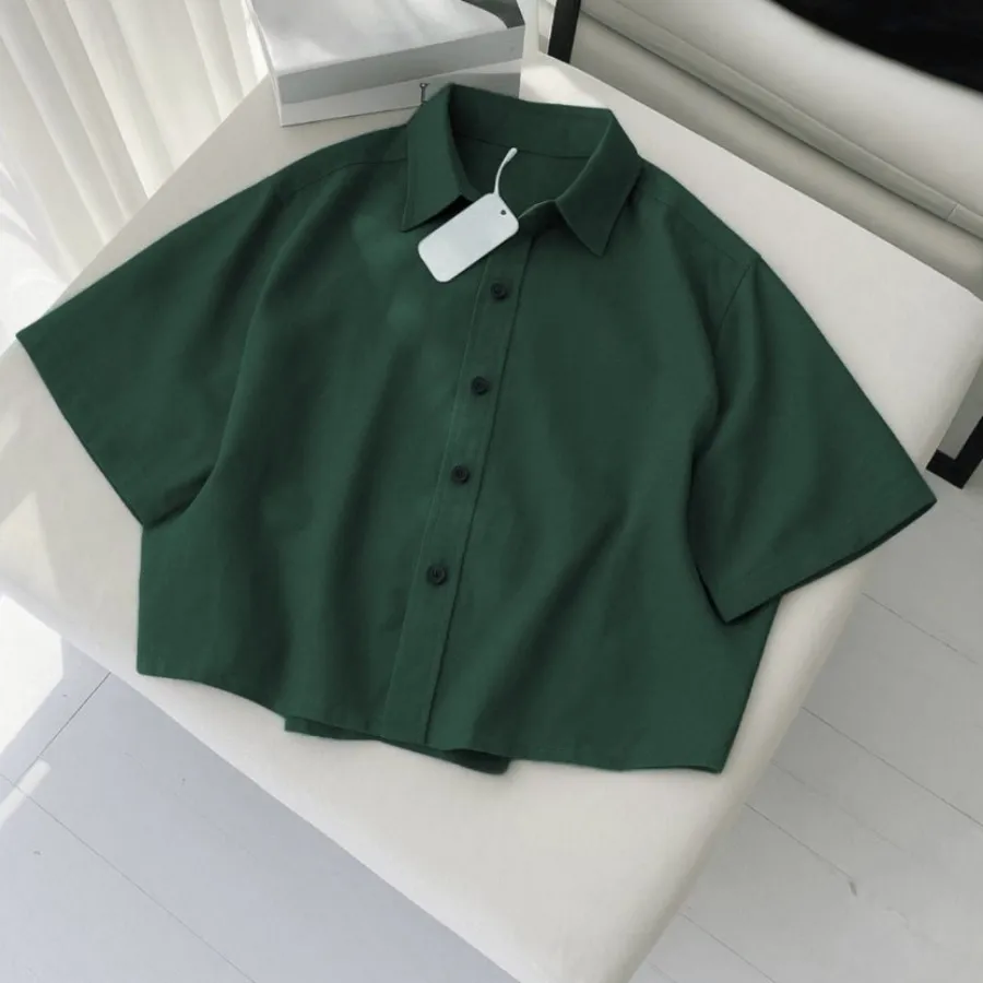 شومیز باکسی یشمی