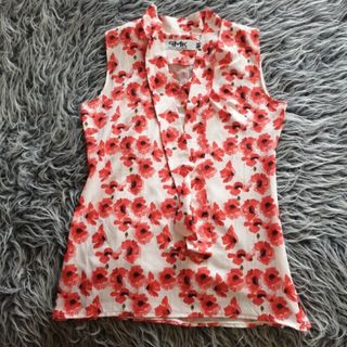 شومیز گلدار یقه گره ای