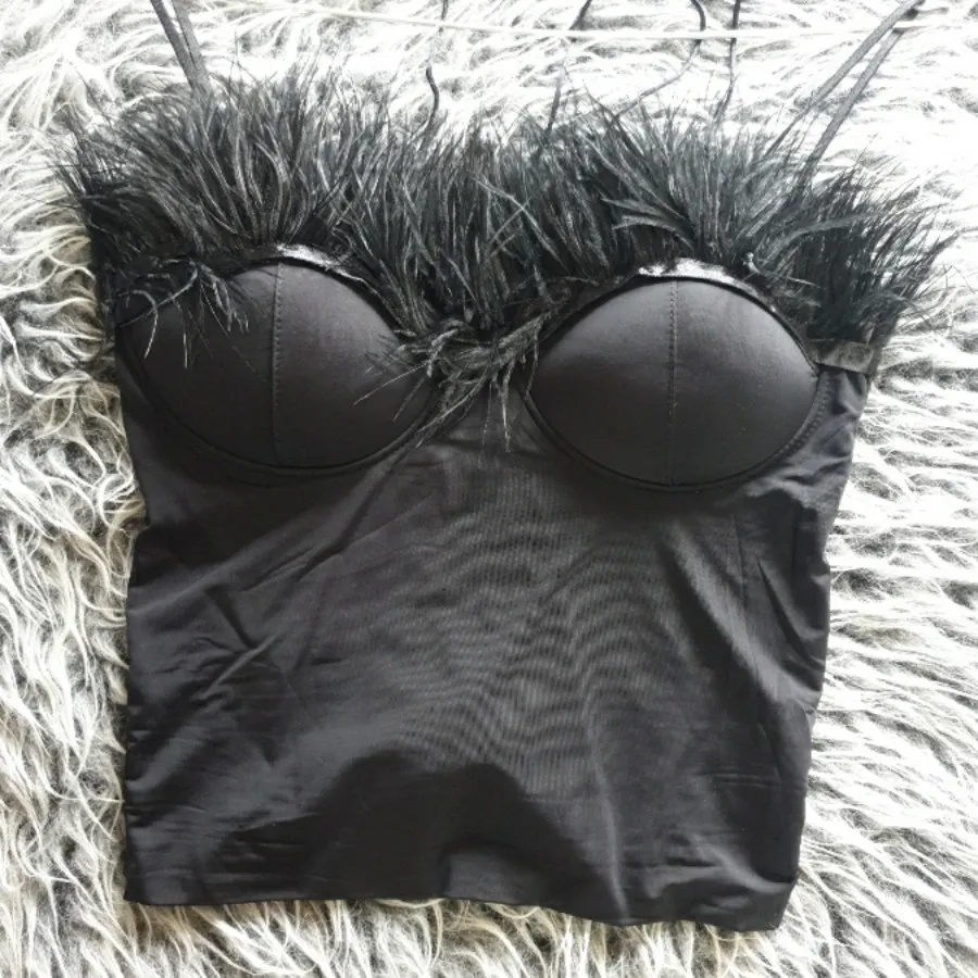 نیم تنه یقه پر پشت بند