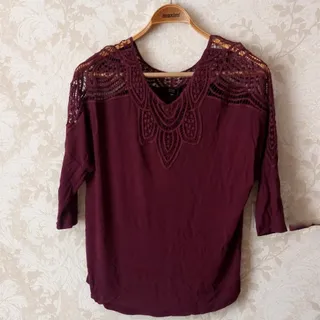 بلوز زنانه بادمجانی