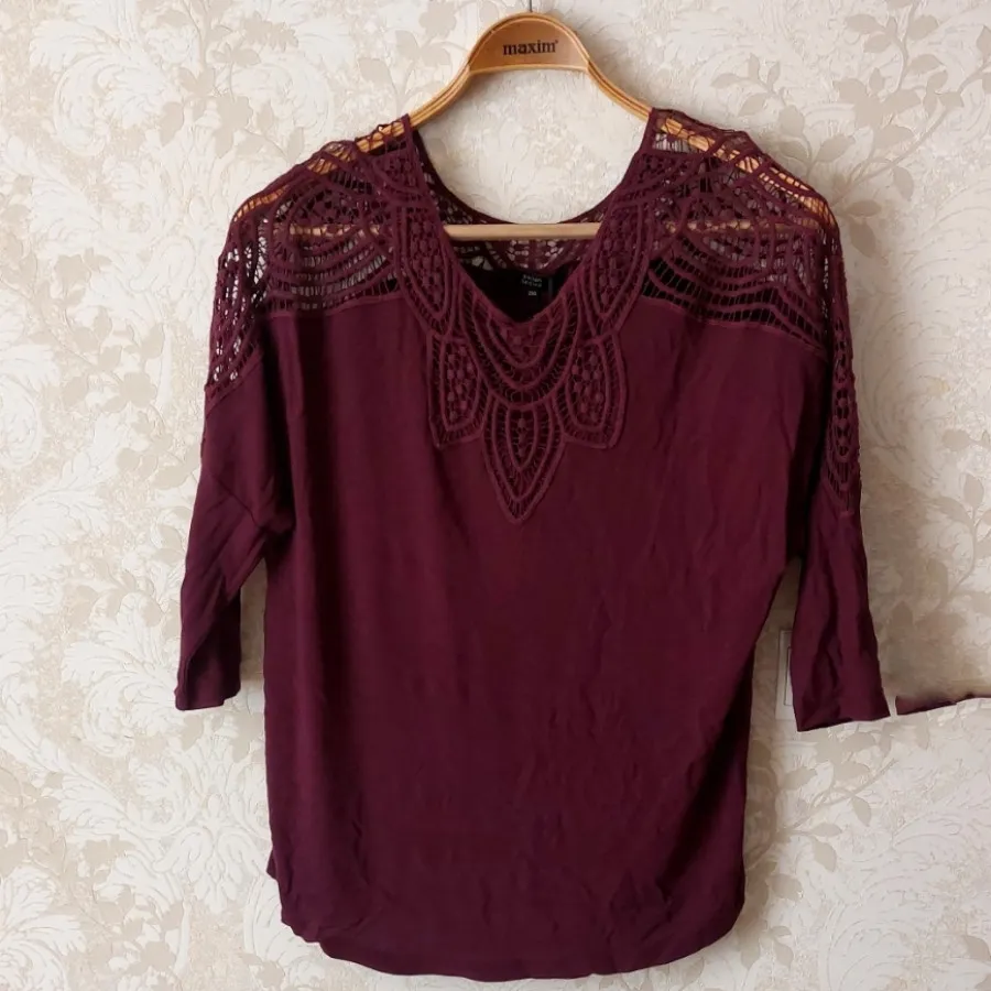 بلوز زنانه بادمجانی