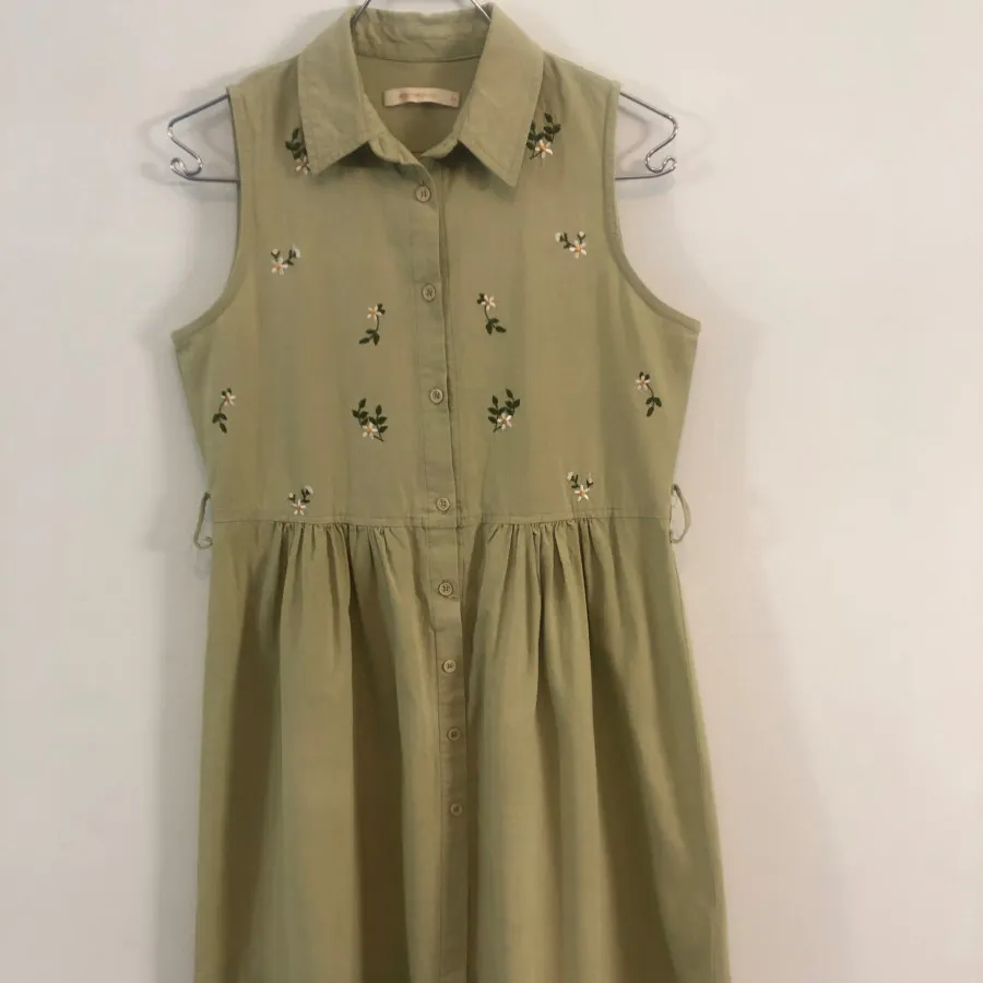 پیراهن کتان تابستانی سبز