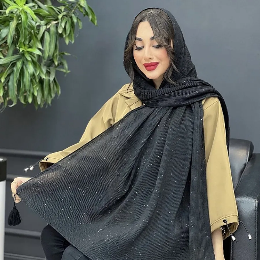 شال پلیسه اکلیل دار مجلسی