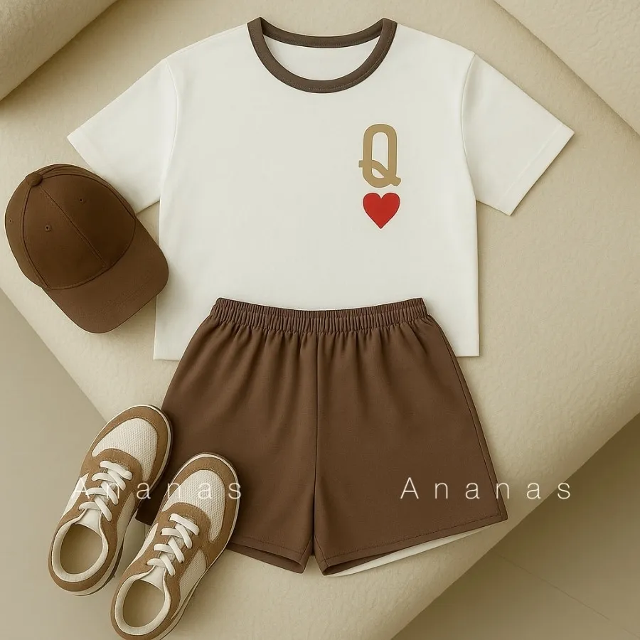 ست تیشرت شلوارک چاپستیک