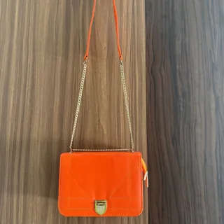 کیف نارنجی بند بلند