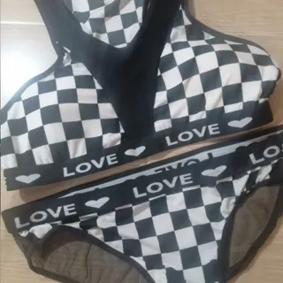 ست نیمتنه شورت شطرنجی