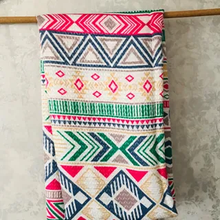 شال نخ ابریشم طرحدار