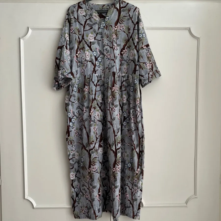 پیراهن مانتو نخی لینن