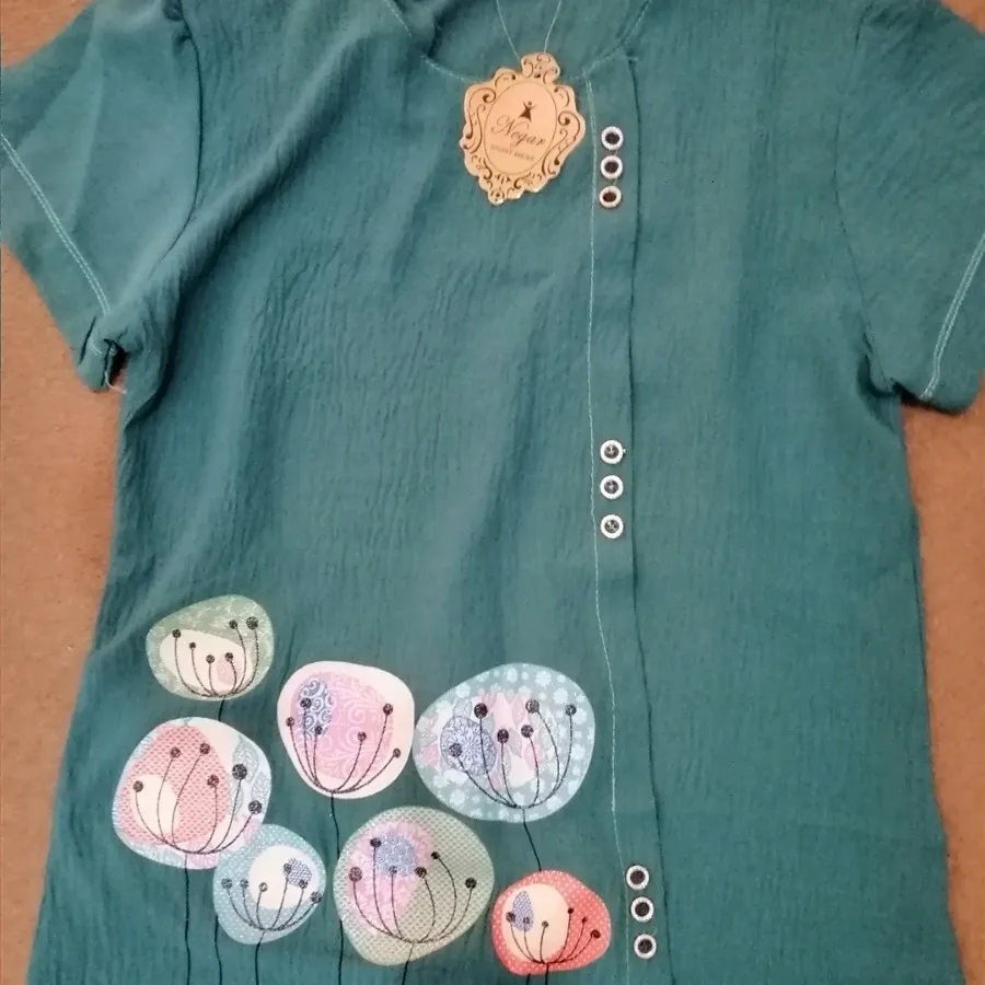 شومیز نخی گلدوزی