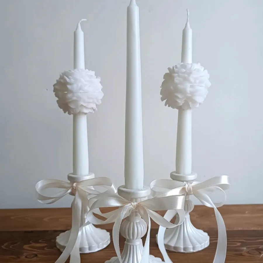 شمع قلمی گل دار