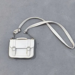 کیف دوشی چرم سفید