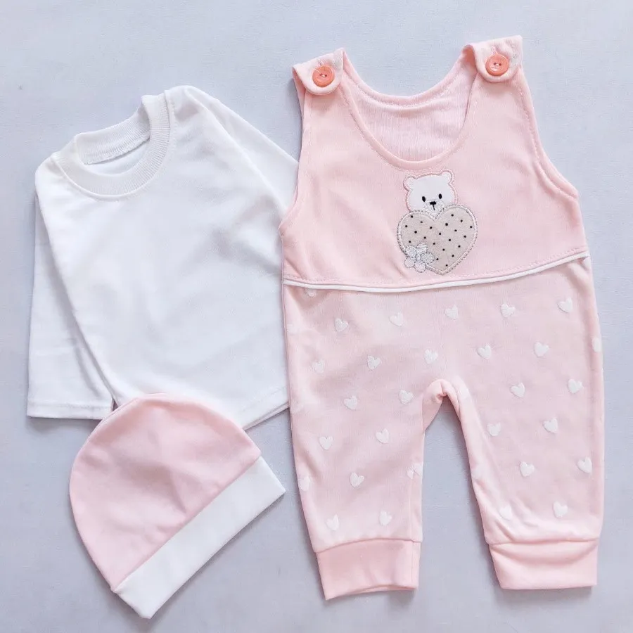 سه تیکه پیشبندی خرس و قلب