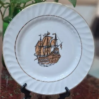 بشقاب کشتی  قدیمی عتیقه