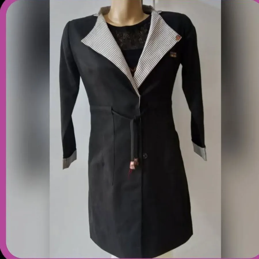 مانتو مشکی پاییزه و بهاره